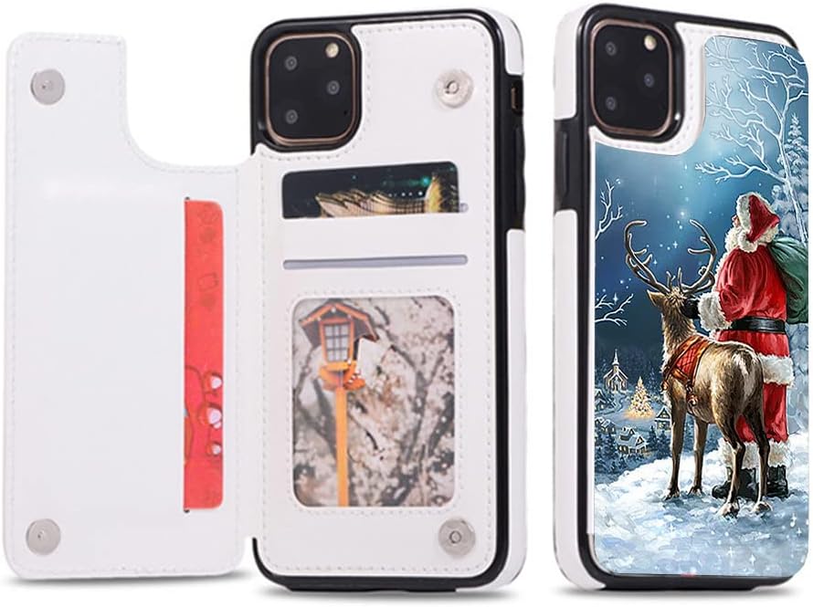 COBATREE Christmas Case For IPhone 14 Pro Max,White Matte Soft