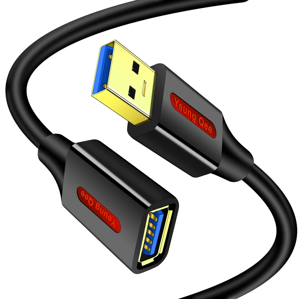 USB-3.0-Verlängerungskabel, Hochgeschwindigkeits-USB-3.0-A-Stecker auf A-Buchse, Verlängerungskabel für Datenübertragung, USB-Stick, Tastatur, Maus, Kartenleser, Drucker etc. (3 m)