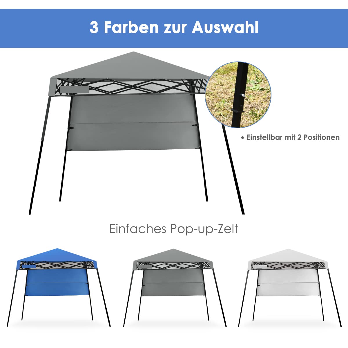 Outsunny Tuin-Paviljoen, Tuintent Met 5 Gaaswanden En Draagtas Waterdicht Uv Bestendig Partytent Lichtgrijs~1t9smg2j9p000
