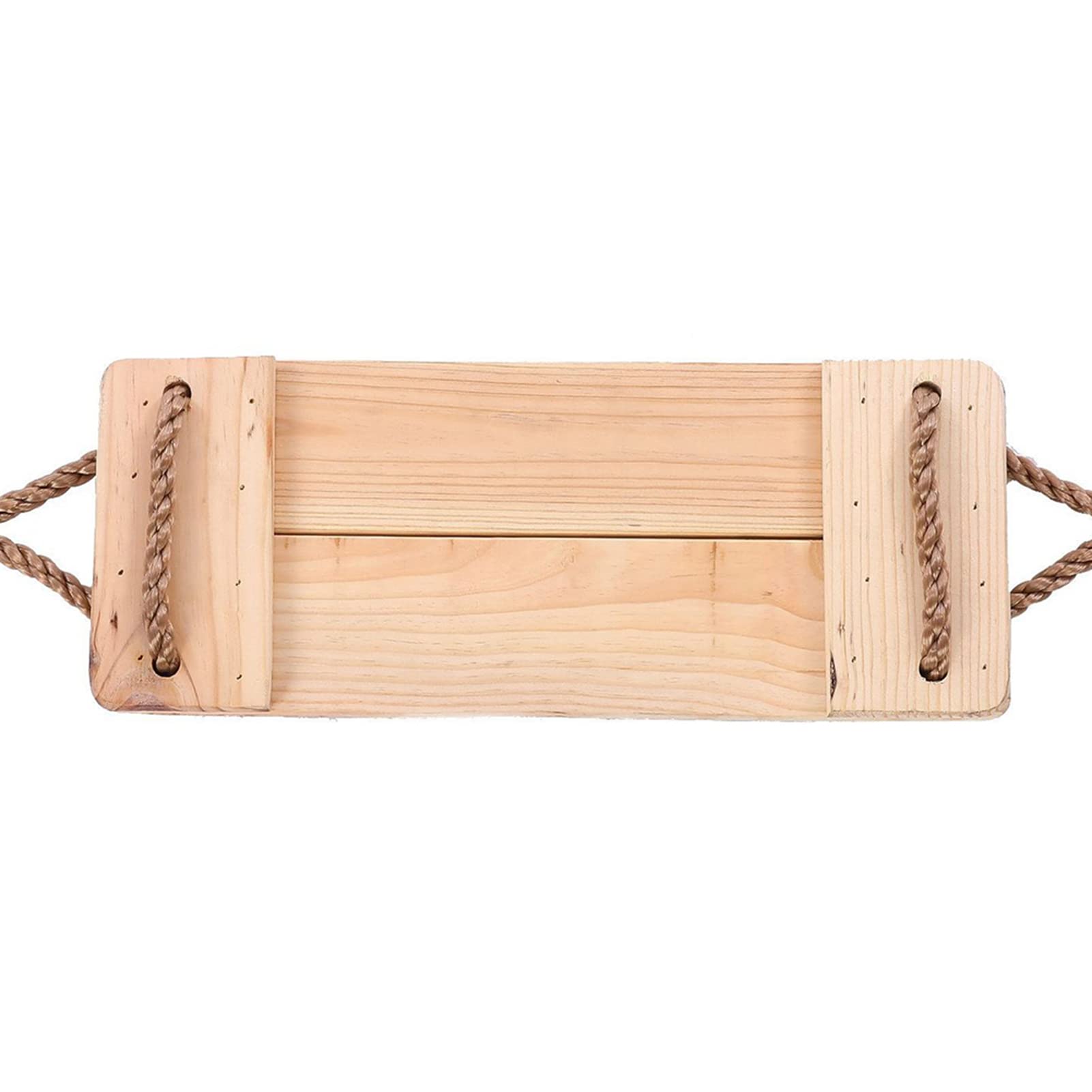Altalena sospesa per bambini, altalena in legno per bambini e adulti, design dalla forma unica con fibbia di regolazione in metallo, corda intrecciata a più fili per parchi giochi