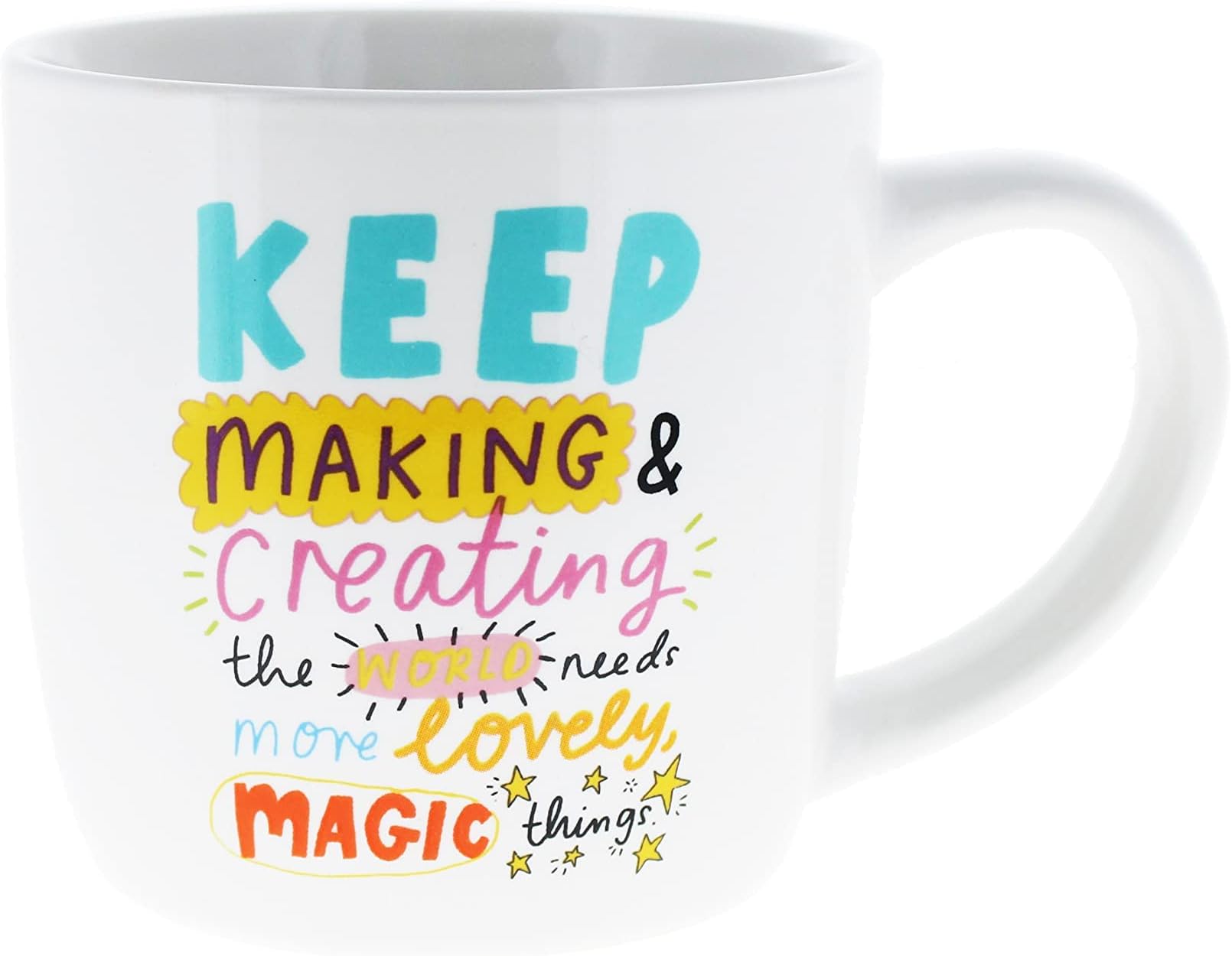 Happy News Ceramic Mug | Emily Coxhead | 300ml Mug | Have Fun Design | 6 Designs to Collect | Fun Tea & Coffee Mugs