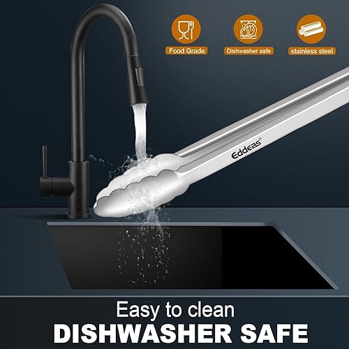 Vista 55 de 12 pinzas pequeñas para servir, minipinzas doradas de 4.3 pulgadas, pinzas de cocina doradas para servir alimentos, barra de café, fiesta de té