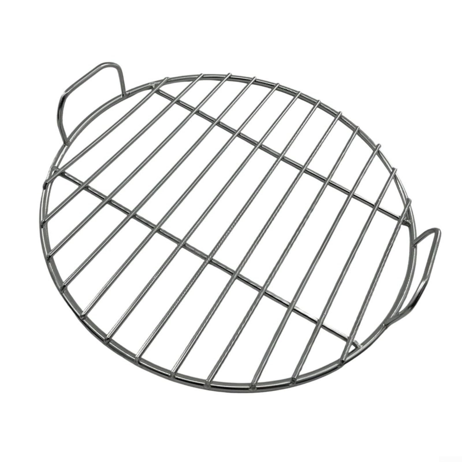 Grille barbecue ronde en acier inoxydable avec poignée idéale pour vos fêtes en plein air