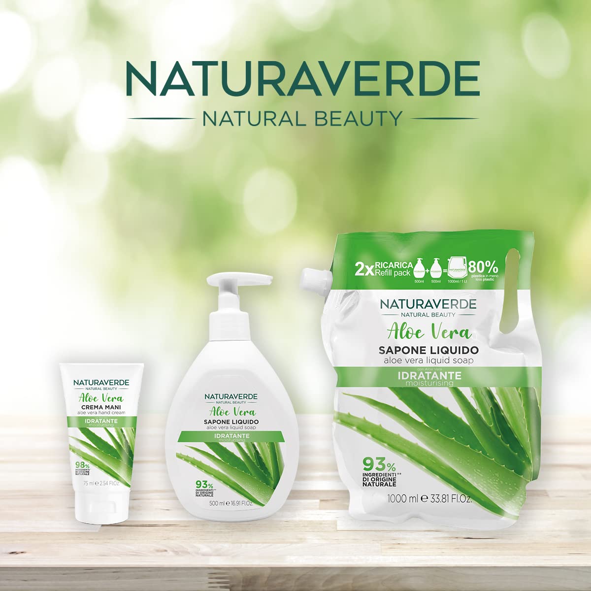 Naturaverde | Natural Beauty - Crema Mani Idratante all'Aloe Vera, per Mani Secche e Screpolate, Ingredienti di Origine Naturale, 75ml