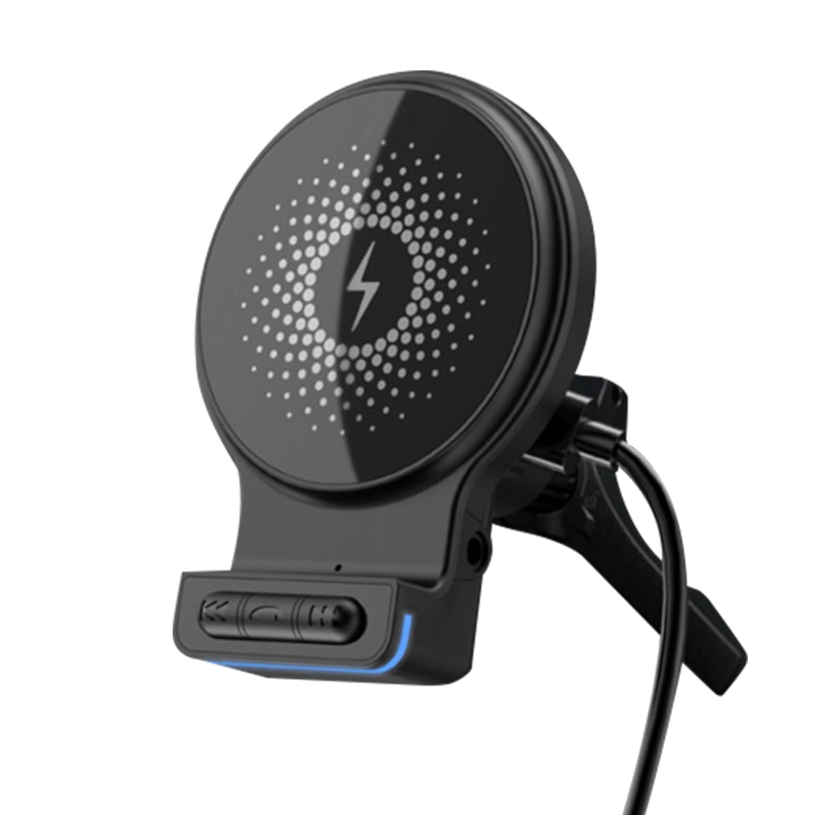 Cargador de teléfono inalámbrico para coche, 15 W, carga rápida, clip de ventilación magnético, rotación de 360 grados, cargador inalámbrico de 15 W con entrada de audio AUX, para coche, camión