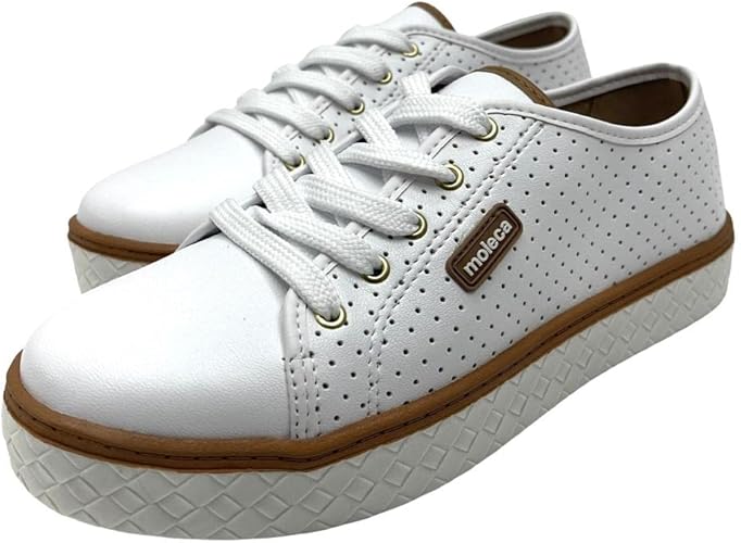 Tenis Feminino Casual Cadarço Palmilha Acolchoada Moleca