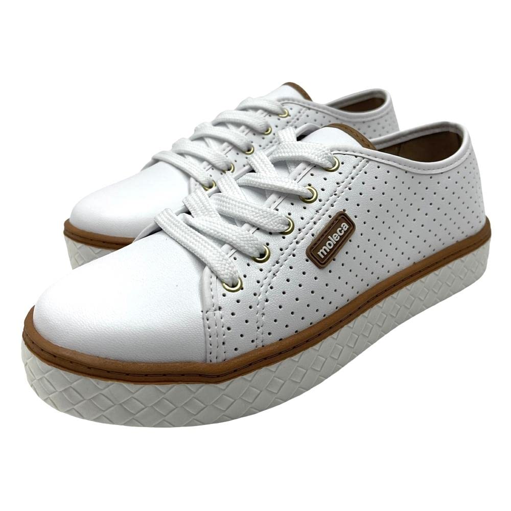 Tenis Feminino Casual Cadarço Palmilha Acolchoada Moleca