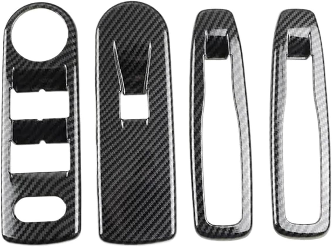 Car Door Armrest Window Glass Lift Switch Button Panel Frame Cover Compatible With Renault Clio 4 Clio4 2013 2014 2015 2016(Silver)