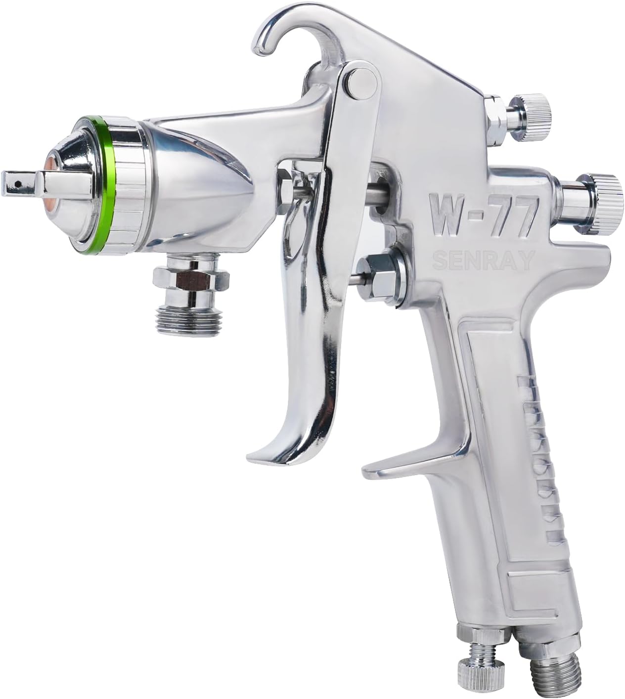 Pressure Feed Air Spray Paint Gun, Pressure Pot Paint Sprayer Without Cup - 2.5mm Nozzle