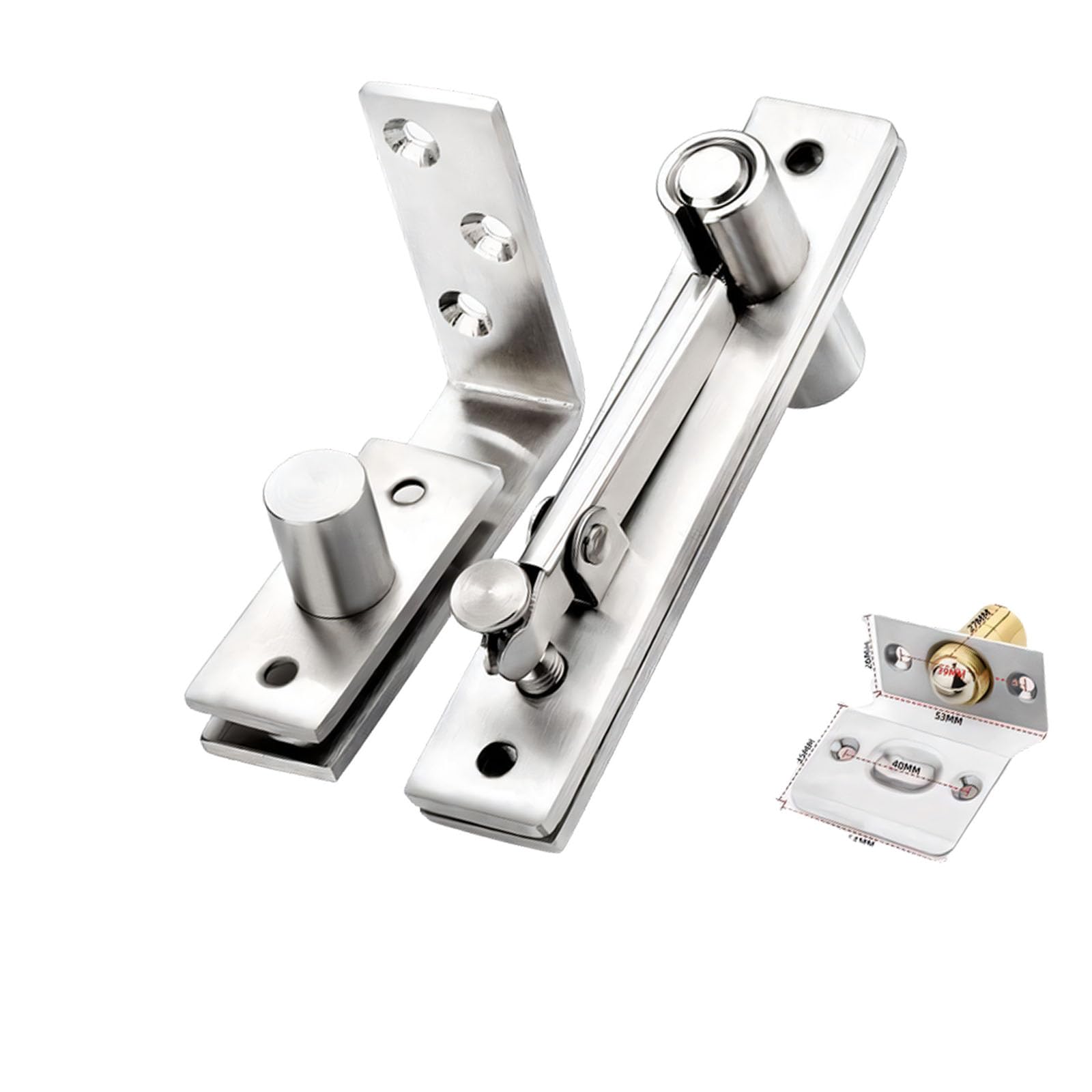 Alloneslife Silver Modern Invisible Hinge For Doors Providing High Load Bearing And Quick Setup Smooth Opening Hinge