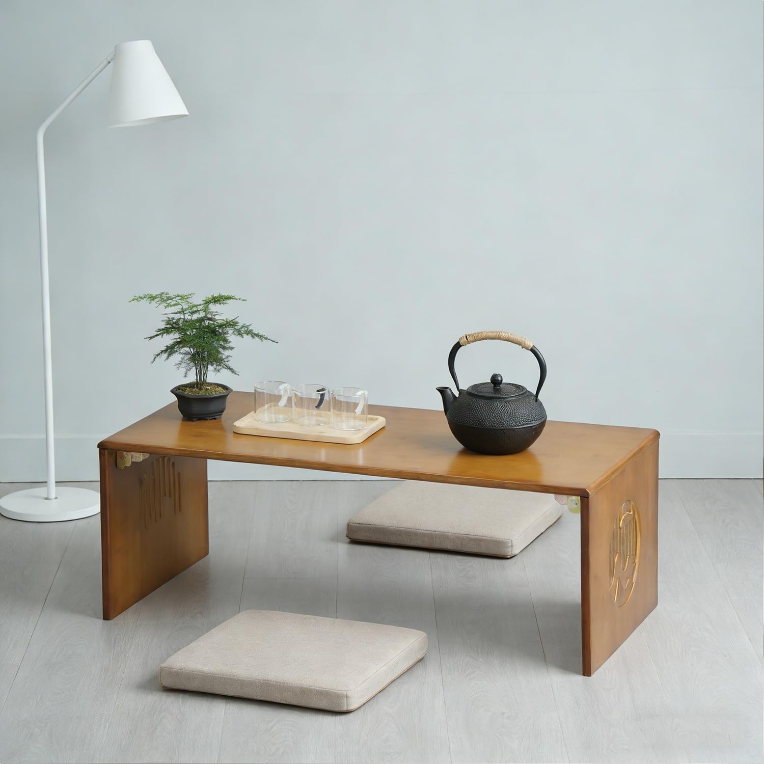 Table basse pliable petits espaces table rectangulaire portable bois salon