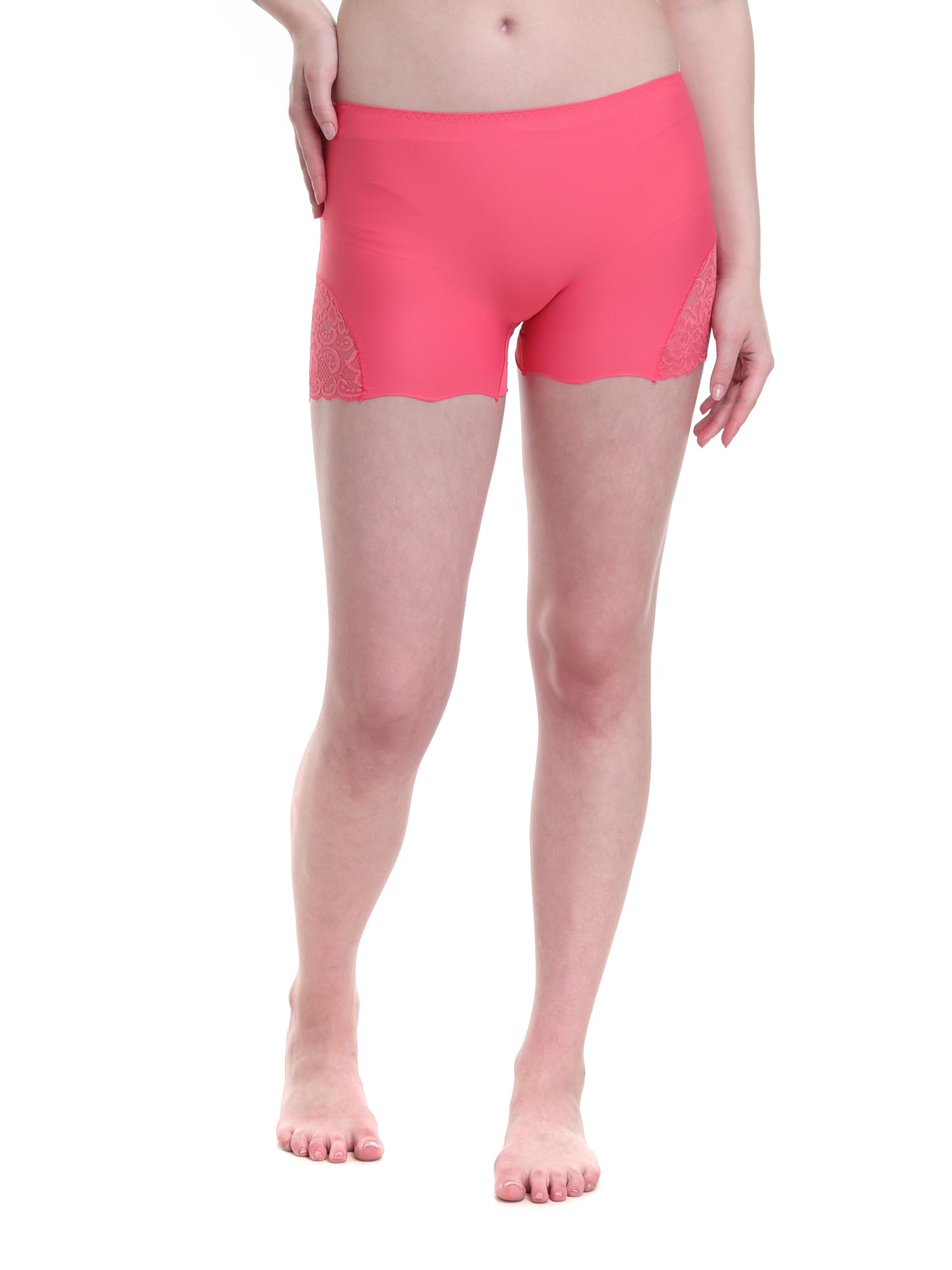 Women's Lace Slip Undershorts Stretch Leggings Yoga Shorts Side Net Lace Trimmed Ultra Soft 4-Way Stretch Boyshorts Comfortable Panties for Women and Girls-image-45
