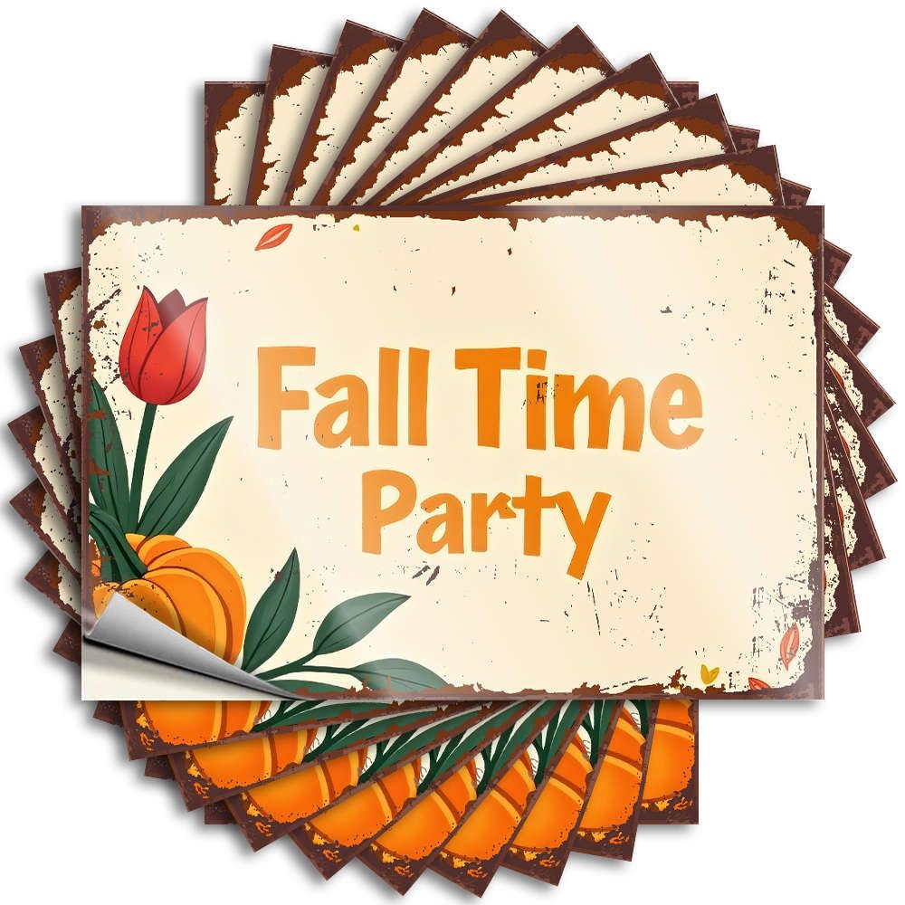 Bathroom Stuff Stickers - Encouragement Taupe Bumper Fall Time Party(8X12CM)