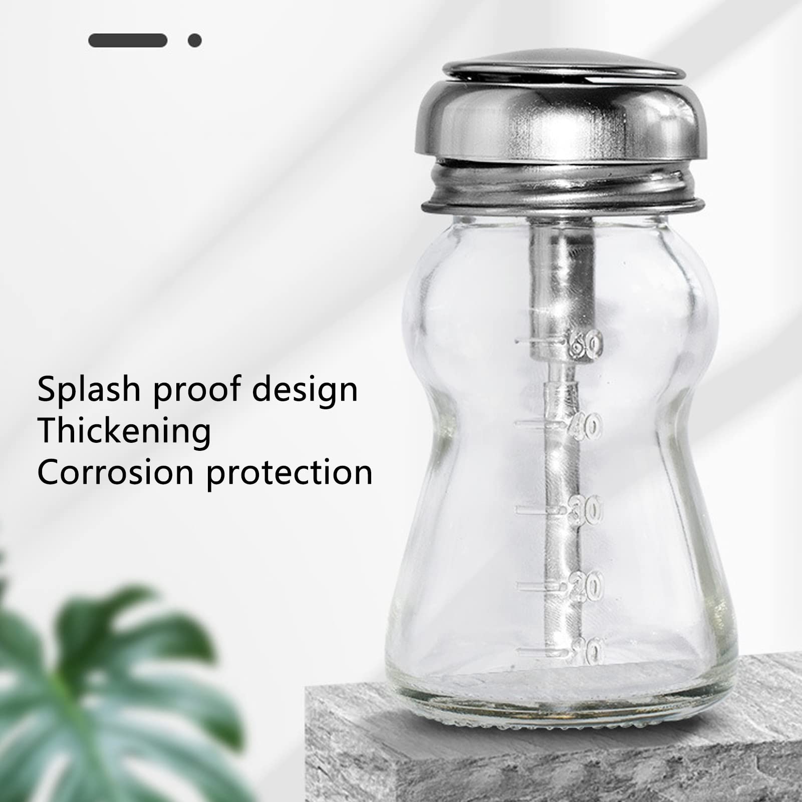 100ml Nail Polish Remover Pump, Press Type Empty Glass Dispenser Bottle for Nail Polish Makeup Liquid Push Down Pump Dispenser Clear Empty Bottle