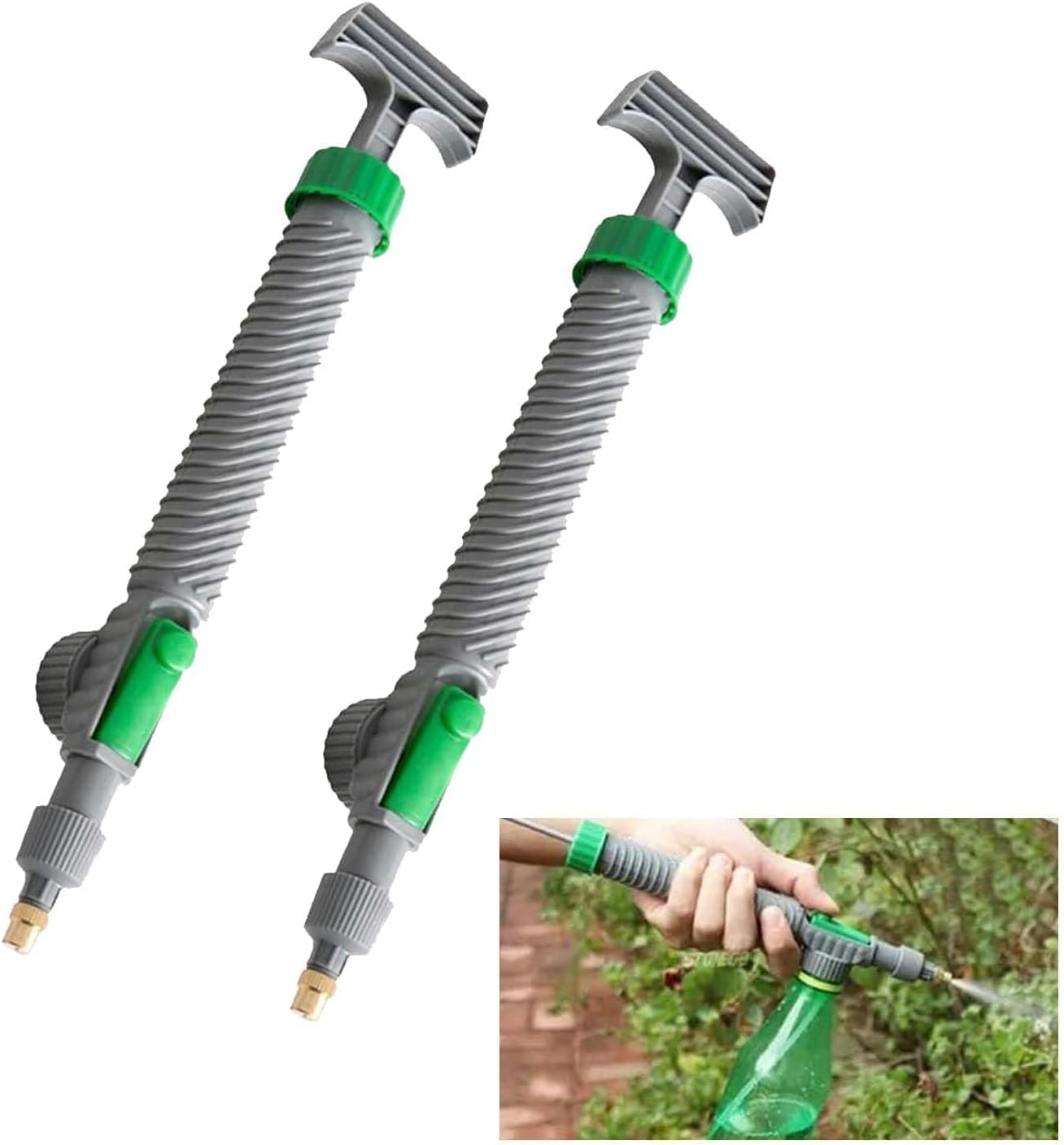 Spray Bottle Pump Plant Water Pressure Mister Sprayer, Drinking Bottles Spray Head Nozzle, Pressure Pump Atomizer, Watering Can Attachment for Garden Yard Flower Shop Mister Irrigation Pack of 2