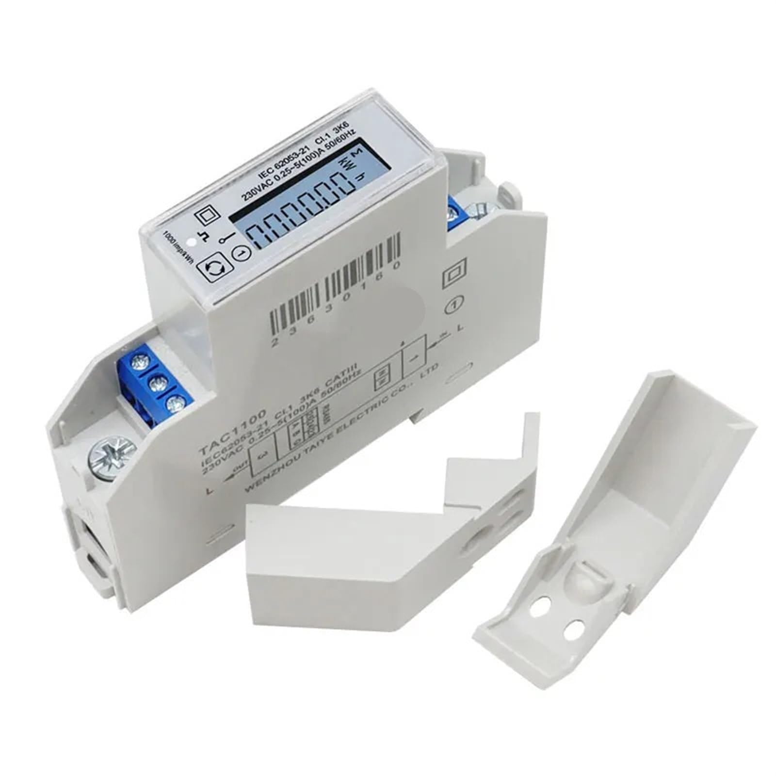Din Rail Energy Consumption Multi Function Watt Hour Meter 100A RS485 230V SDM120 V A PF Hz(TAC1101)