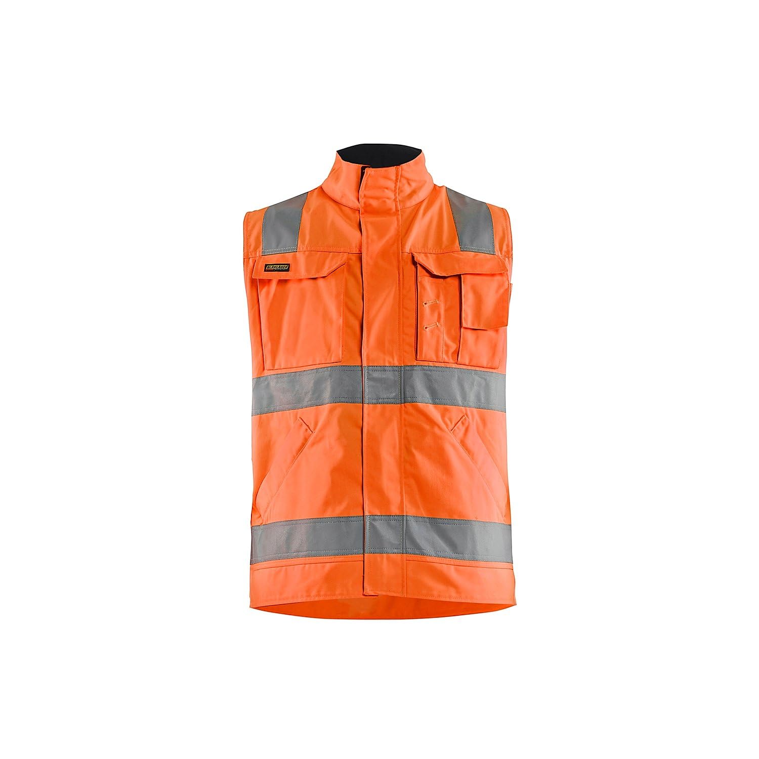 BLAKLADER Gilet de travail sans manches haute visibilité 8505 - Orange fluo/Marine 4XL - Vêtements haute visibilité