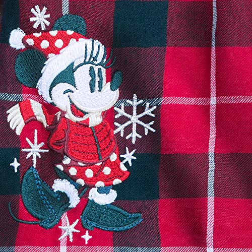 Disney Minnie Mouse Holiday Plaid Flannel Nightshirt For Girls, Size 3 Multicolored #TOP2