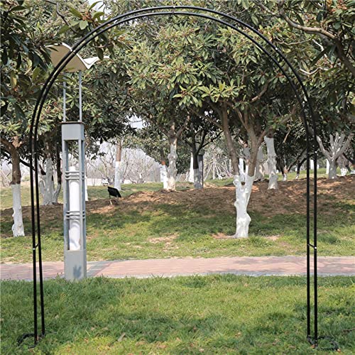 Arco de jardín de metal grande para plantas trepadoras, cenador de boda, fácil montaje, tamaños: 120-350 cm, perfecto para rosas, decoración al aire libre (240 x 220 x 40 cm)