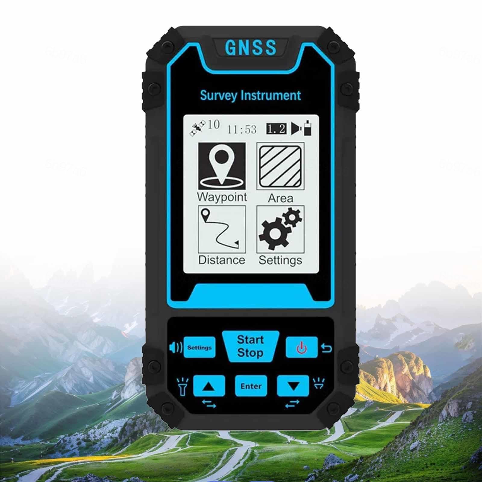 Equipo de topografía GPS de alta precisión, instrumento de medición de terrenos con pantalla de 2,4 pulgadas e interfaz USB, apto para bosques, tierras de cultivo, montañas, minas y lagos.