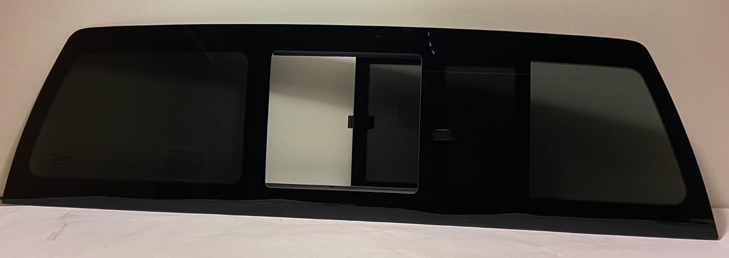 Generic Rear Manual Sliding Window compatible with 1999-2006 Chevy Silverado and GMC Sierra, Factory Dark Tinted, DY90112YPN