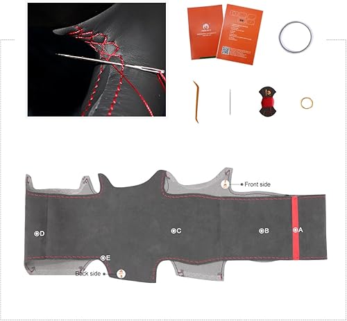 Miniatura 4 de MEWANT Funda para volante de automóvil para Lexus es 200t 250 300 350 F SportRCCT 200h  NX PU de fibra de carbono y cuero de microfibra