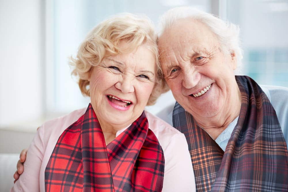 Suреr Dеаl Prоduсt Adult Bib Dining Scarf- Soft Micro Suede Fabric Clothing Protector, Shirt Protectors for Adults, Adult Bibs for Women & Men (Blue patters)