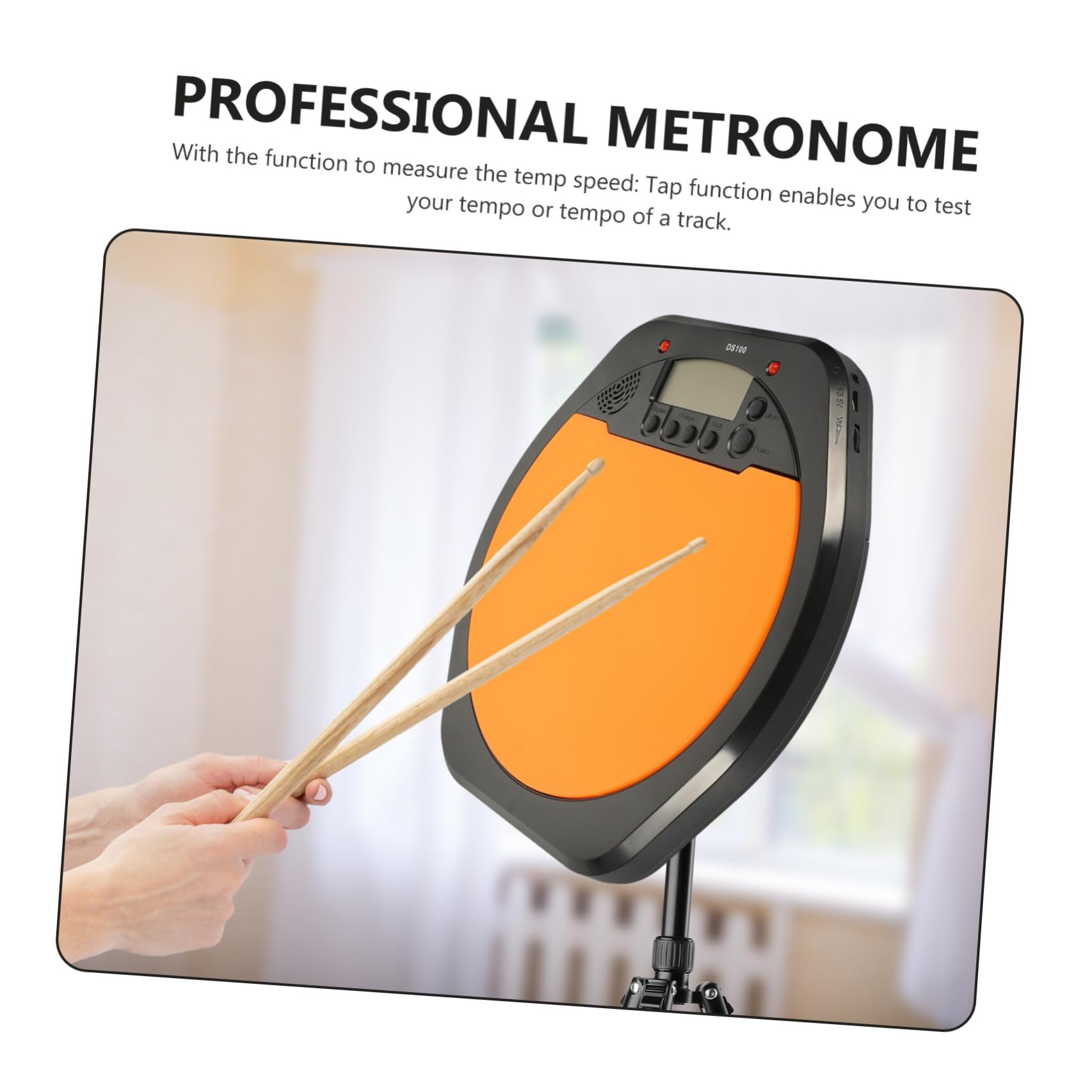 TOYANDONA Pad Percussioni Elettronico Multifunzionale Display Lcd, Materiale Asb e Silicone, Gamma Completa, per Allenamento Batteria