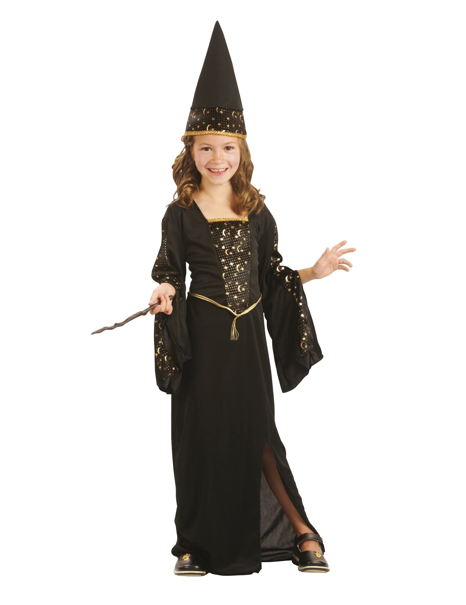 Vegaoo Hexen-Kostüm Für Mädchen – Lila-schwarz, Mit Haarreif, Für Karneval & Halloween
