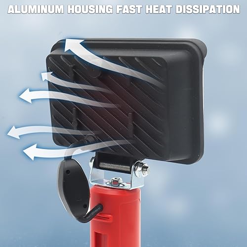 Miniatura 4 de Luces de trabajo compatibles con batería Milwaukee M12, 32 W 5000 LM, luz de inundación LED, linterna de luz de inundación LED, cabeza ajustable con