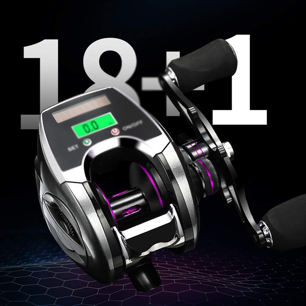 Digital Display RAFT Pesca Ruota Full Metal Belt Venting Zattera Conteggio per zattera per peschereccio per per la pesca