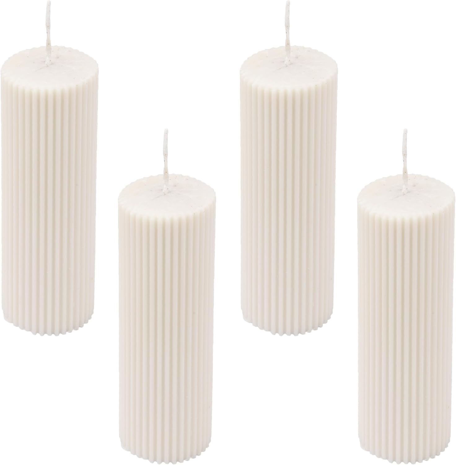 White Color Groove Shape Soy Wax Candle for Home Decoration Wedding Christmas Birthday Valentine's Day