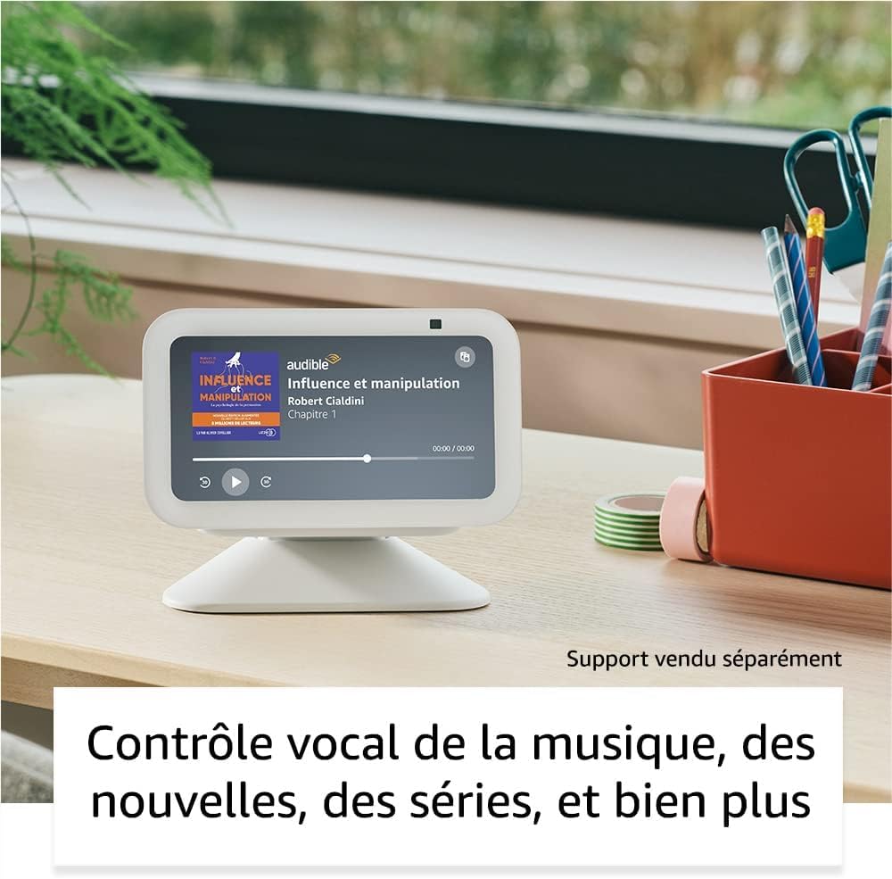 Echo Show 5 (Nouvelle génération) | Anthracite + OSRAM SMART+ Prise intelligente avec Matter, Fonctionne avec Alexa - Kit de démarrage Maison connectée