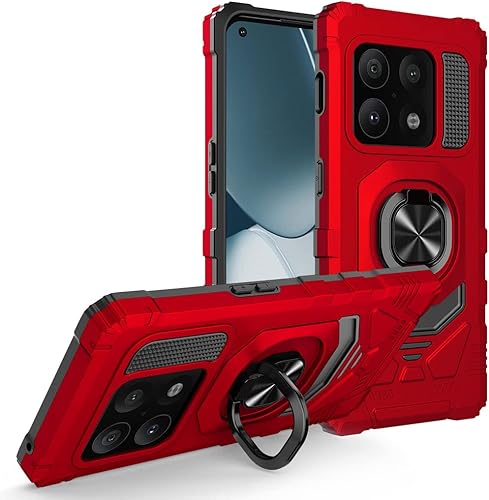 Miniatura 2 de GW USA - Funda para OnePlus 10 Pro10 Pro 5G con protector de pantalla de vidrio templado grado militar anillo de montaje en automóvil con soporte