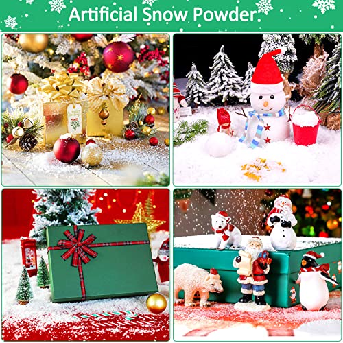 Hatisan 10.5 10.6 Ounces Fake Snow Decoration - Artificial Snow For Christmas Decoration, Fake Snow For Crafts Village Displays - Instant Snow Dry Plastic Snowflakes thumb #3
