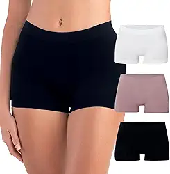Kit 3 Calcinhas Boxer Sem Costura Short Segunda Pele Anágua Poliamida Feminina She by Mash