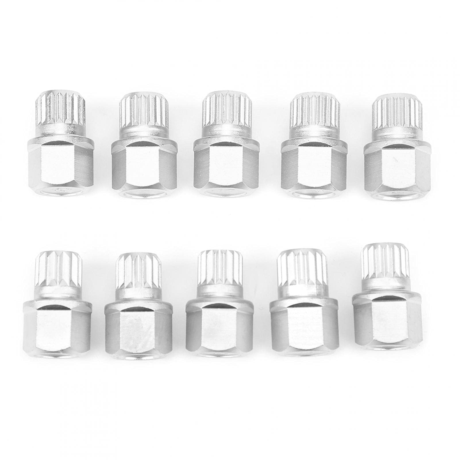 Set di chiavi a bussola per dadi della ruota, 10 pezzi Kit antifurto per l'installazione del kit di rimozione del dado dell'aletta di bloccaggio della ruota