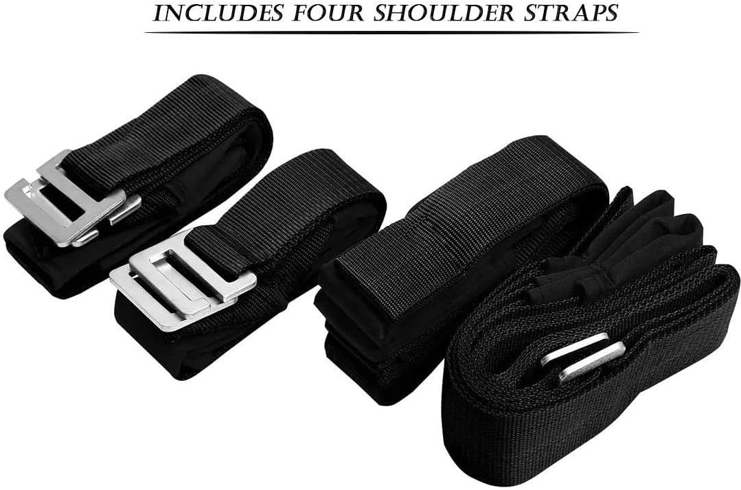 Creative Product Black Detachable Shoulder Strap, Nylon Mobile Straps - Moving Straps for Furniture, Washing Machine, Cushion or Heavy Objects up to 600 Pounds