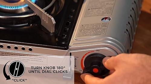 Miniatura 4 de Chef-Master 90011 Estufa de butano para encimera, portátil de 10 000 BTU con estuche de transporte, alto rendimiento, encendido piezoeléctrico,