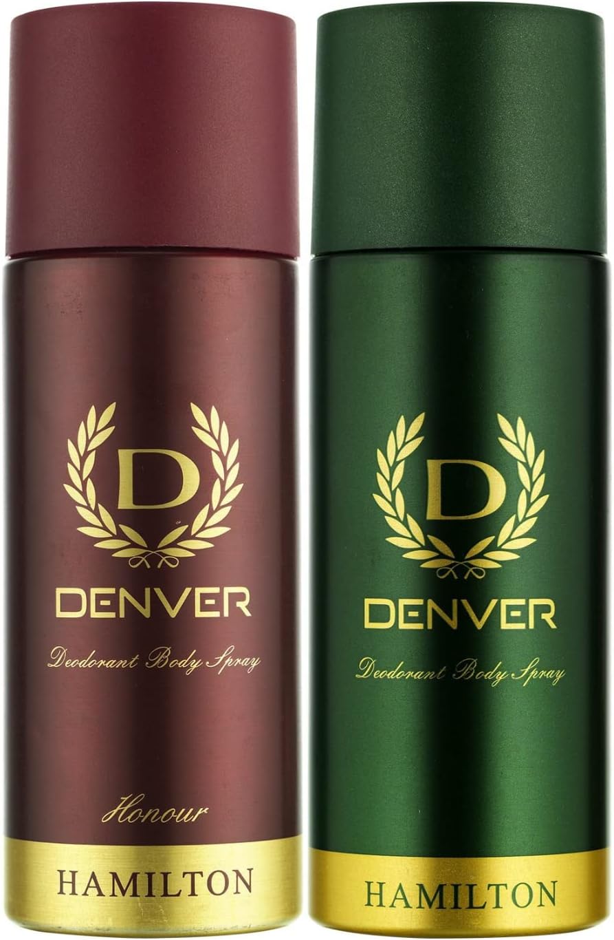 DENVER Hamilton & Honour Deodorant for Men,150ML Each, Pack of 2| Long Lasting Deodorant Body Spray For Men
