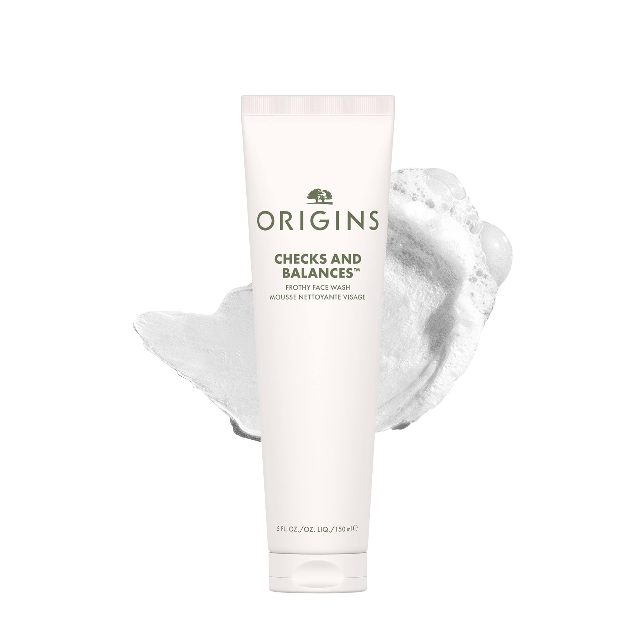 Origins Checks and Balances Frothy Face Wash | Gentle Face Cleanser for All Skin Types | With Mint