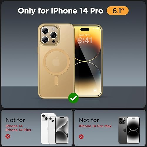 Miniatura 393 de Miracase - Funda magnética para iPhone 13 de 6.1 pulgadas (compatible con MagSafe) (con 2 protectores de pantalla), protección de grado militar