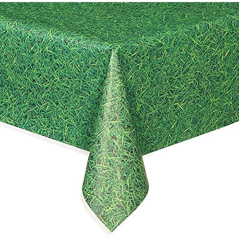 Grass Rectangular Plastic Table Cover - 54" x 108" | Green | 1 Pc Cover