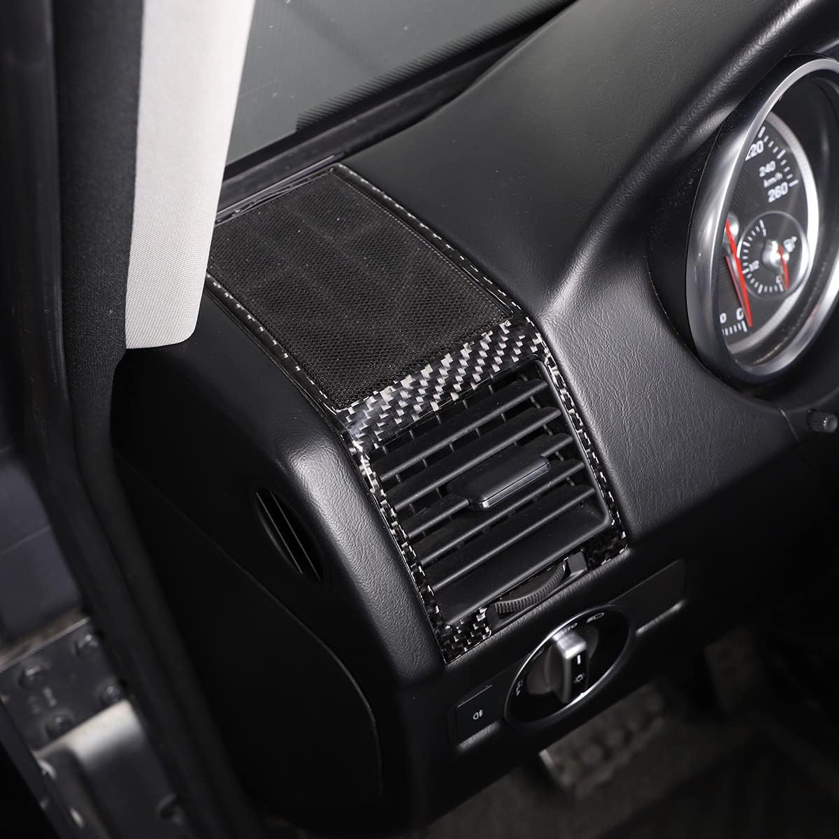 Fit for Mercedes-Benz G 2013 2014 2015 2016 2017 2018 Auto Real Soft Carbon Fiber Side Air Vent Stickers Car Interior Accessories