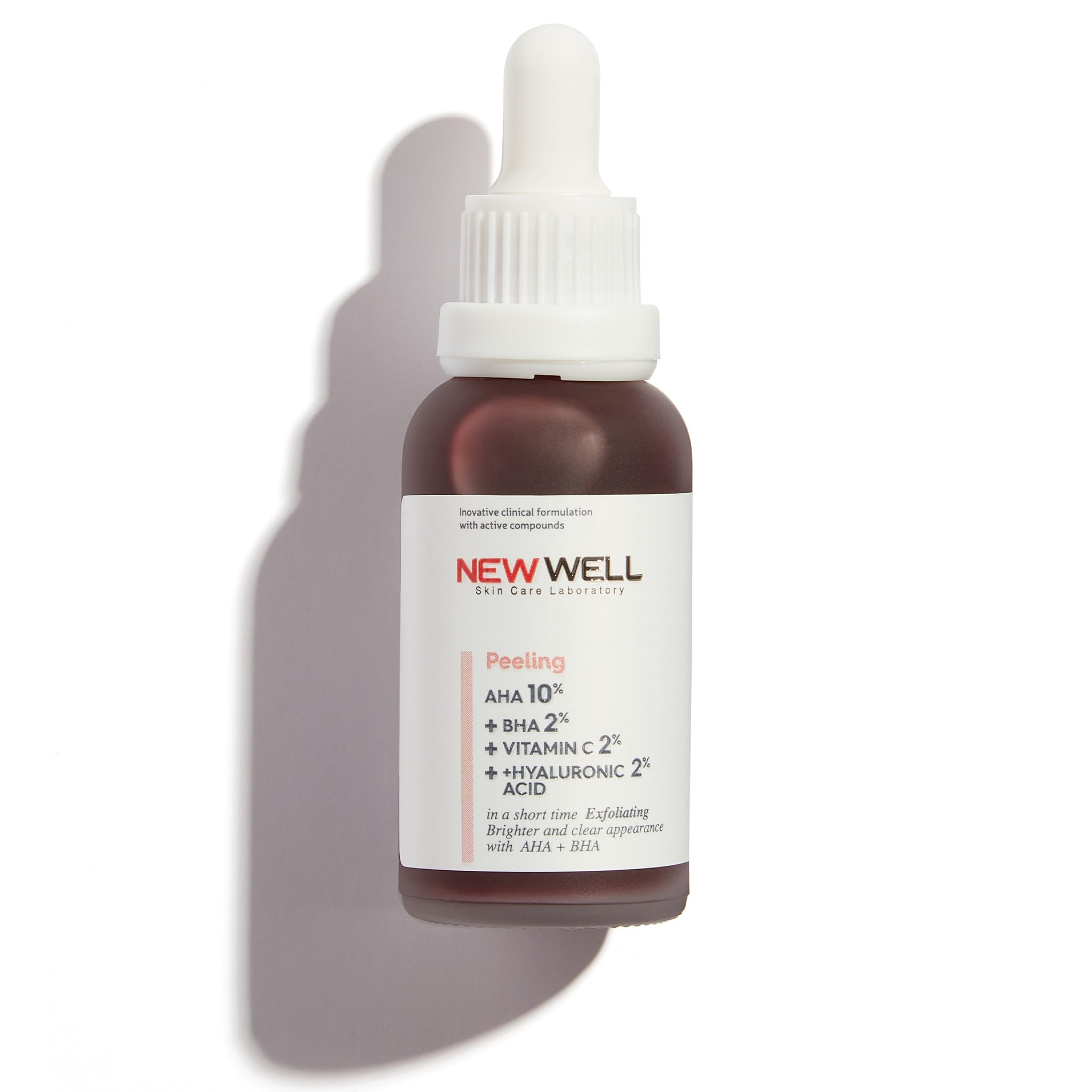 New Well Aha & Bha Canlandırıcı & Cilt Tonu Eşitleyici Kırmızı Peeling Cilt Serumu 30 ml