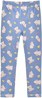 Mouse Mice Cheese Girls Leggings Long Pants Tights Leggings Dance Colthes Bottoms for Girls 5T