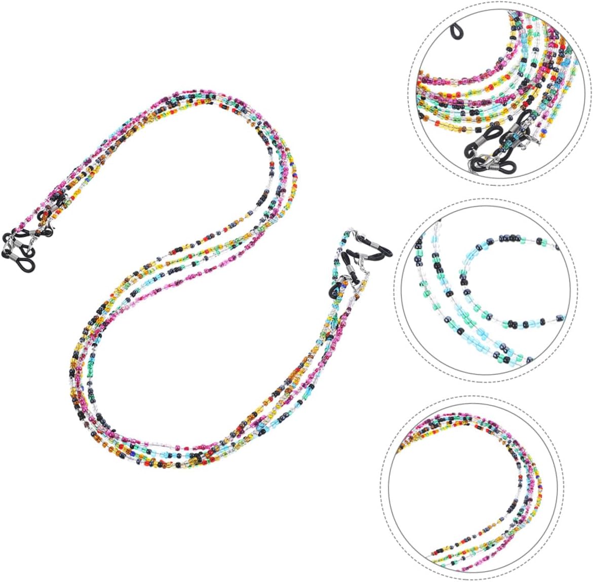 OSALADI 8pcs Eyeglass Chain for Men Women, Glasses String Strap Holder with Hooks, Eyewear Retainer for Sunglasses and Masks, Multipurpose Eyeglasses Hanging Rope