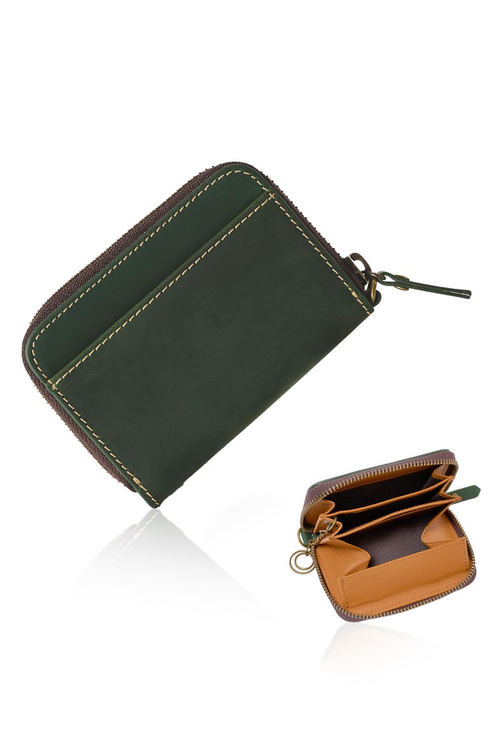 Kamedo Bag Crazy Horse Leather Mini Wallet Coin Purse Compact Japan