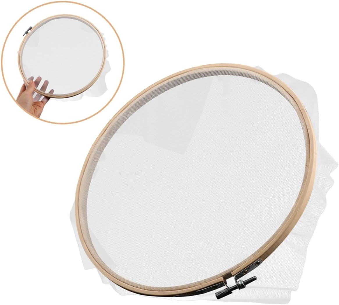 STOBOK 2pcs DIY Paper Making Frame Round Wooden Mould with Mesh for Creative Crafts for Adults Lightweight and Portable for Art Projects