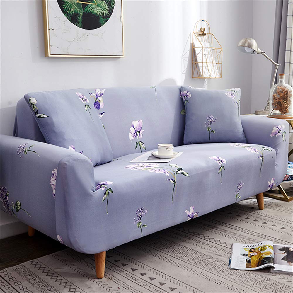 Elastischer Sofabezug 1-Sitzer Mit Blumenmuster – Wasserdicht, Rutschfest, Aus Weichem Mikrofaserstoff